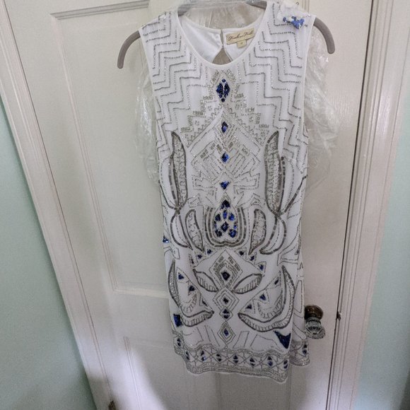 Frock & Frill Sequin Beaded Dress UK 12 US 10 - Picture 3 of 4